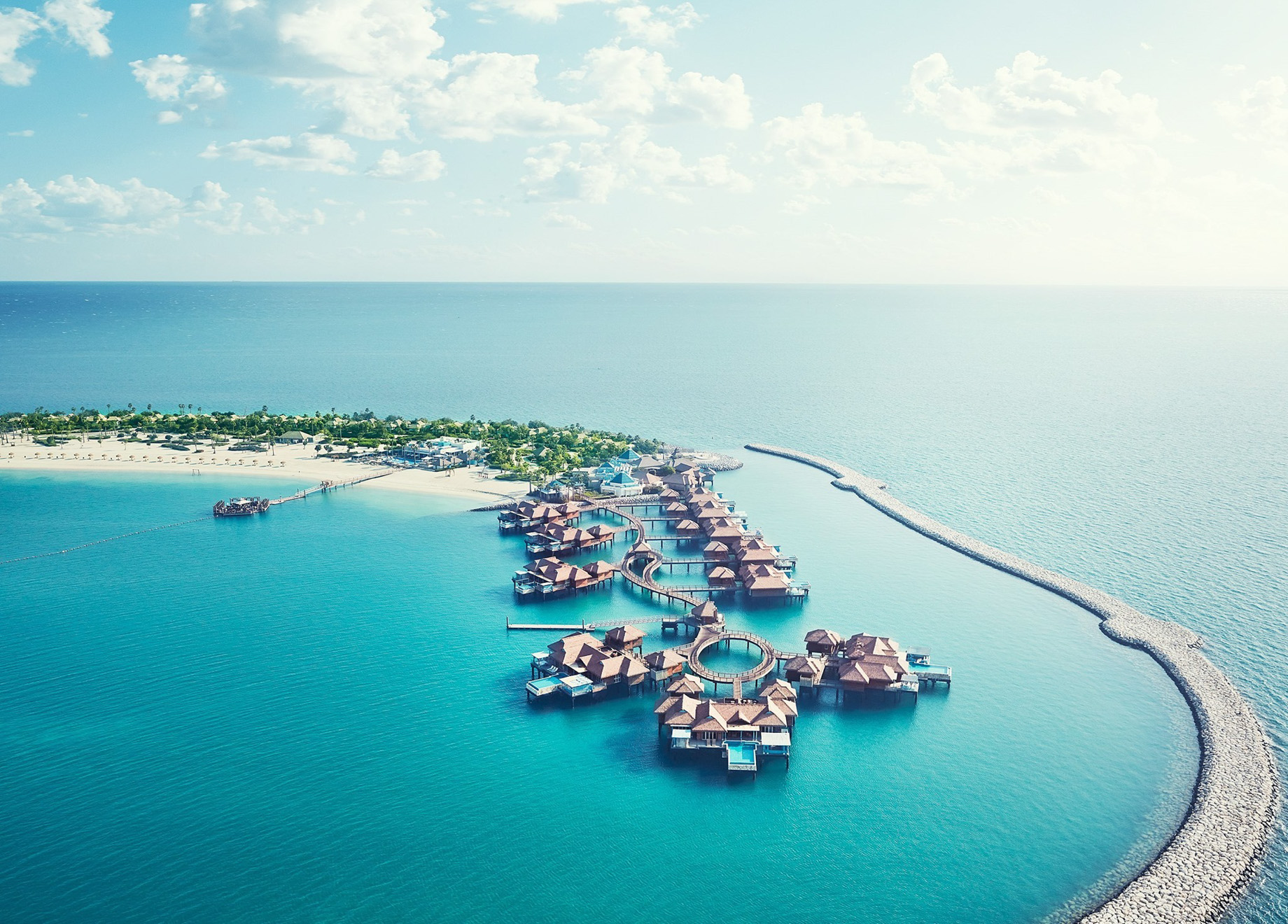 Banana Island Resort Doha by Anantara – Qatar – Overwater Villas Aerial View