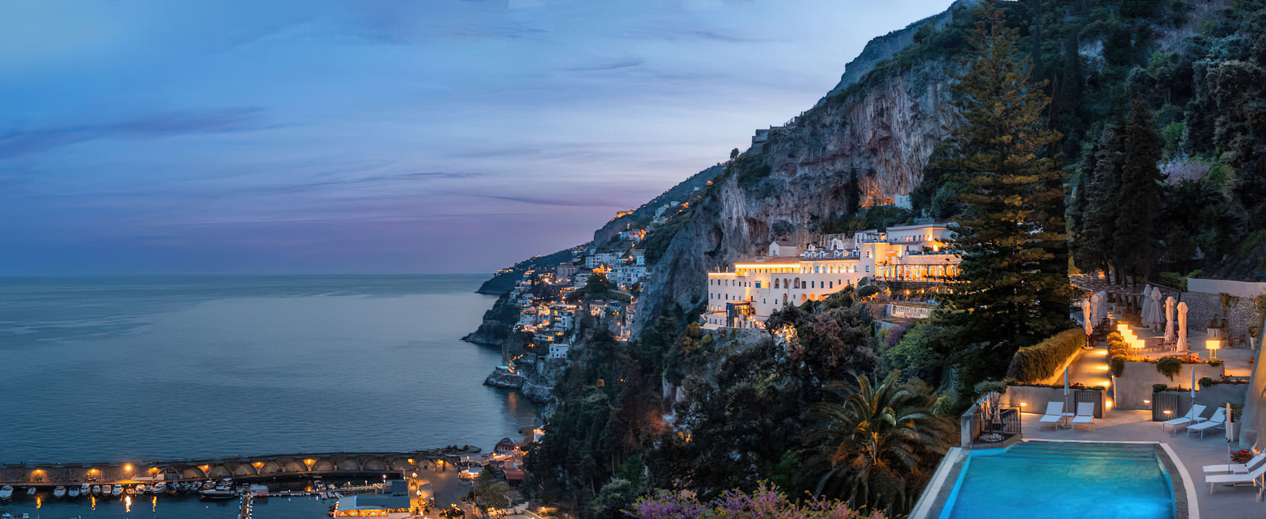 Anantara Convento Di Amalfi Grand Hotel - Italy - Pool Sunset Ocean View
