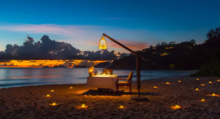 Anantara Maia Seychelles Villas - Anse Louis, Seychelles - Beach Night Dining