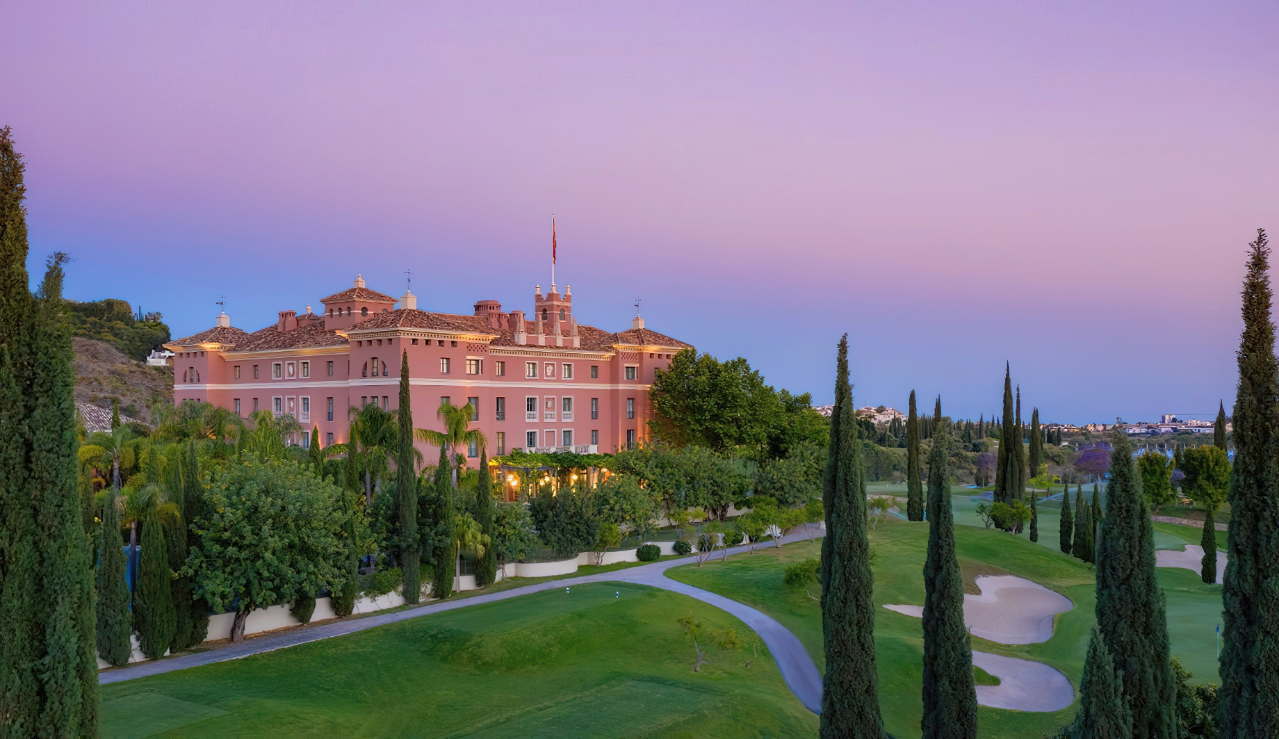 Anantara Villa Padierna Palace Benahavís Marbella Resort – Spain – Exterior Sunset View