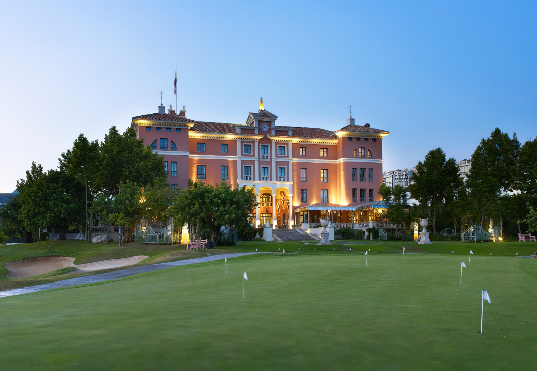 Anantara Villa Padierna Palace Benahavís Marbella Resort – Spain – Exterior Sunset View