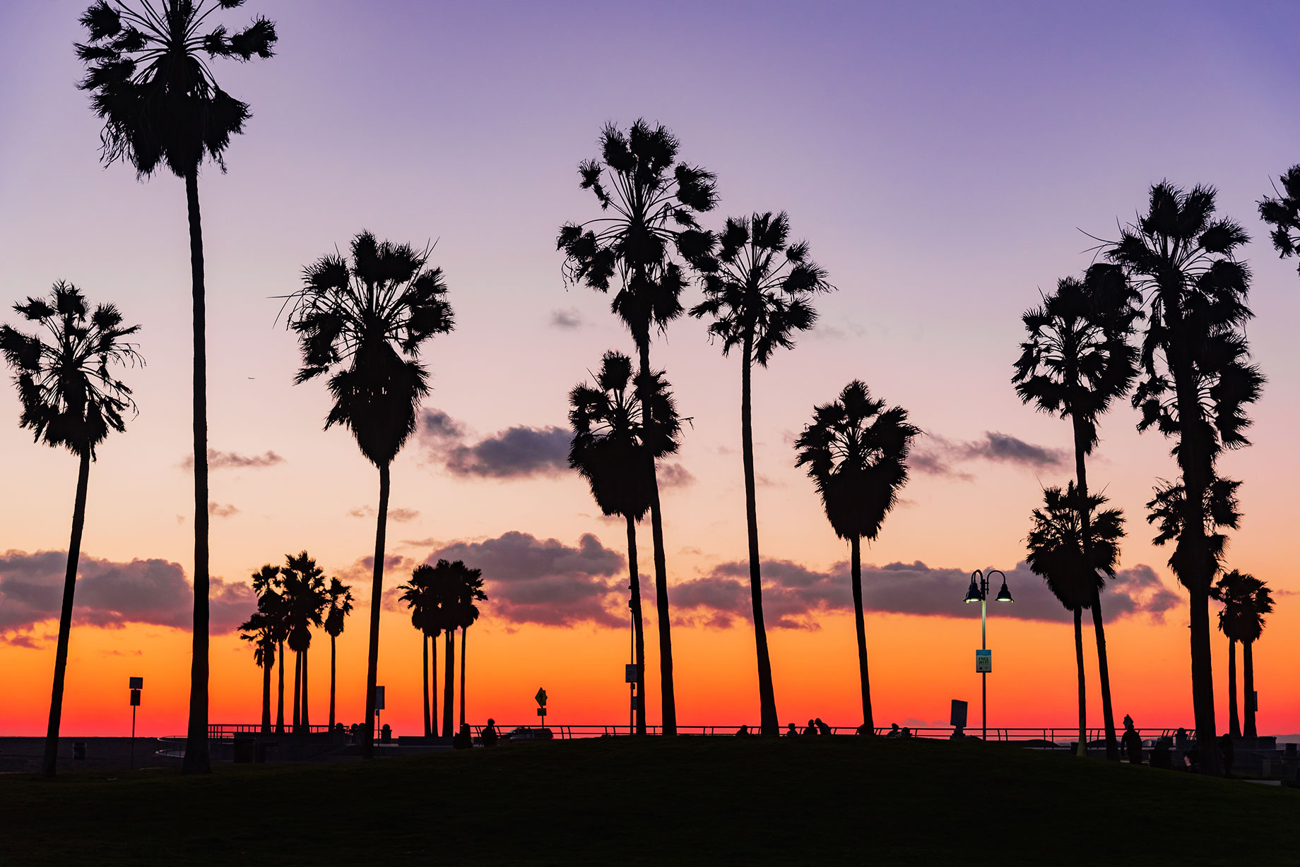 Sunset at Venice Beach, Los Angeles, California, USA