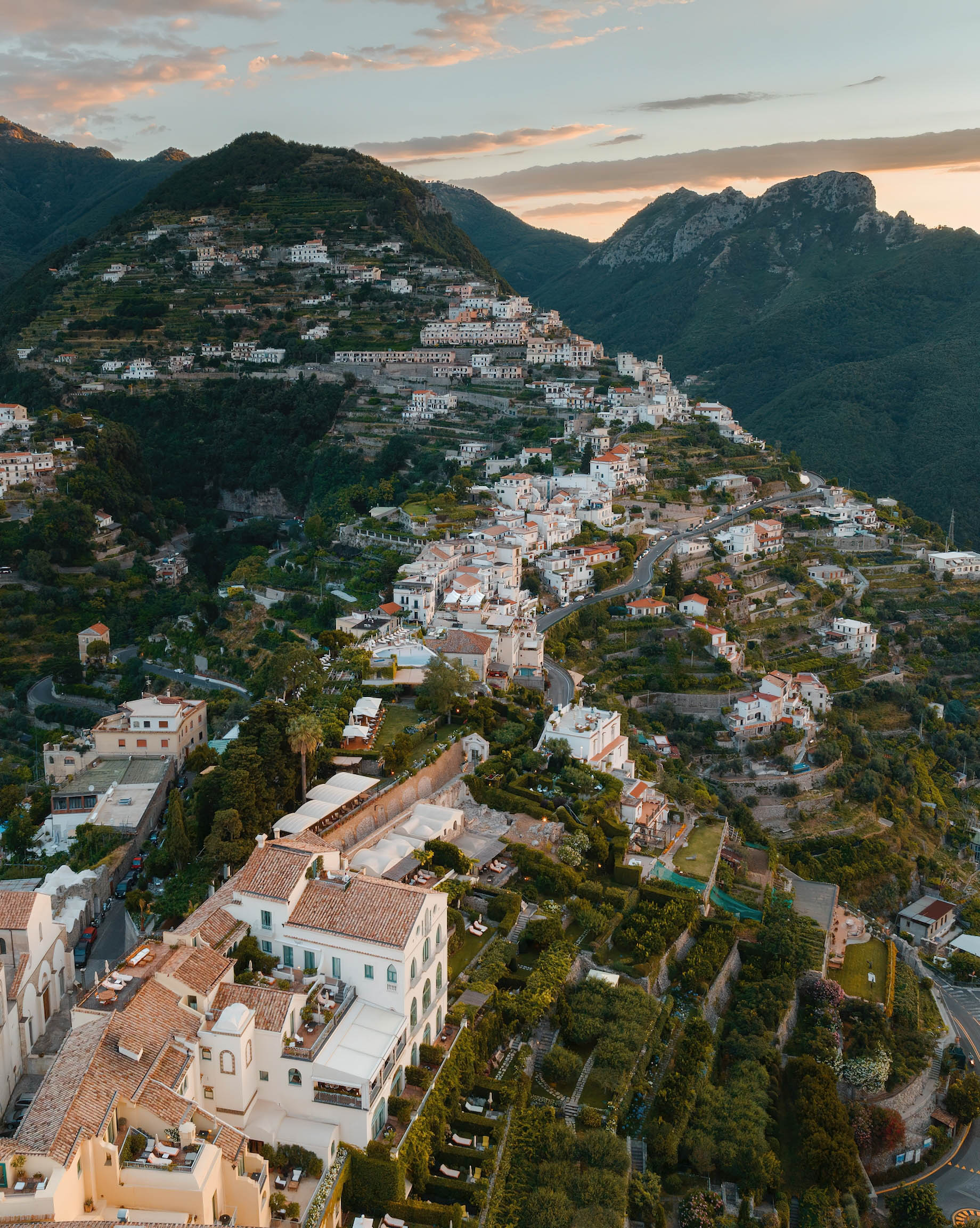Caruso, A Belmond Hotel, Amalfi Coast – Ravello, Italy – Aerial View