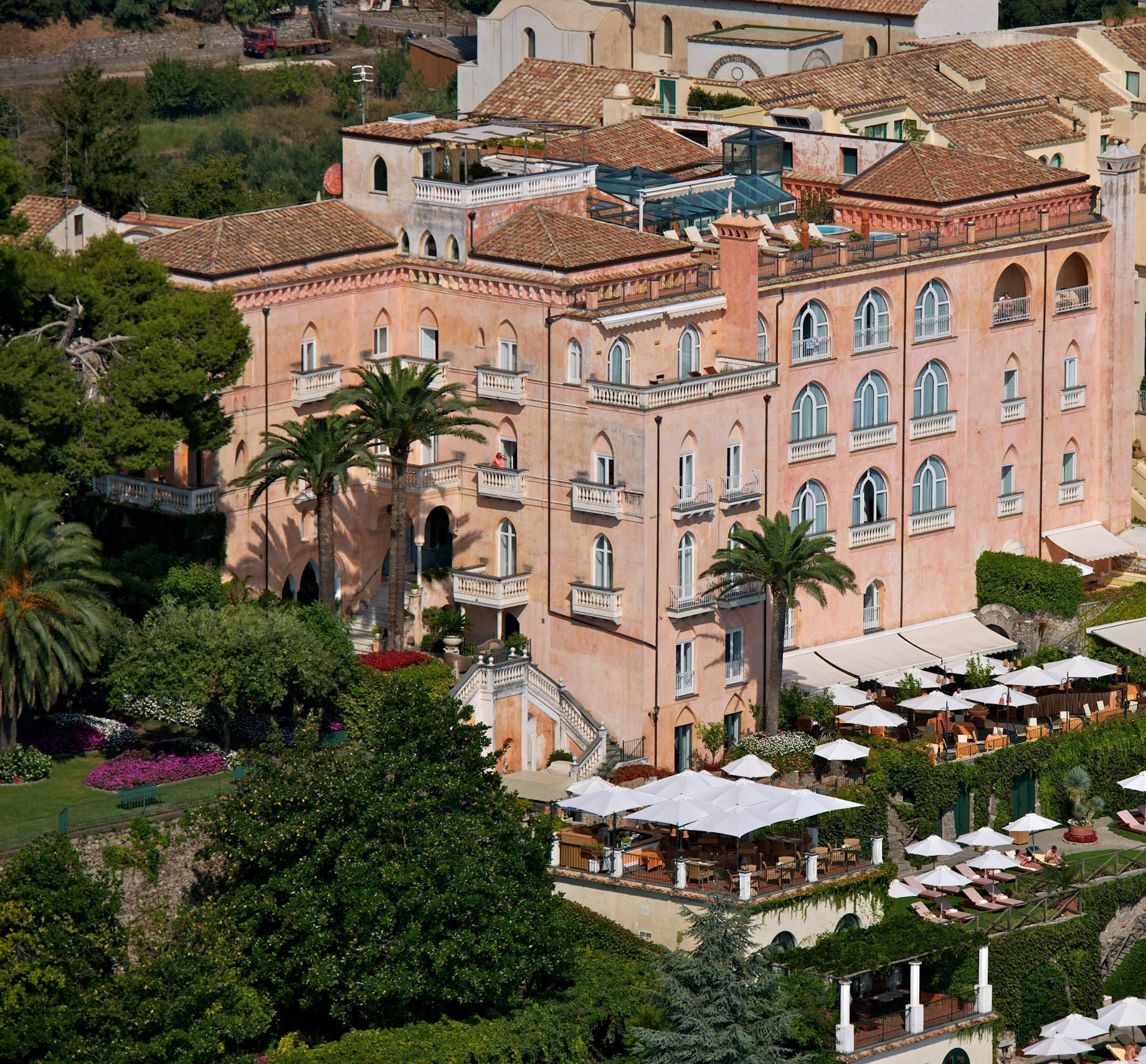 Palazzo Avino Hotel – Amalfi Coast, Ravello, Italy – Aerial View