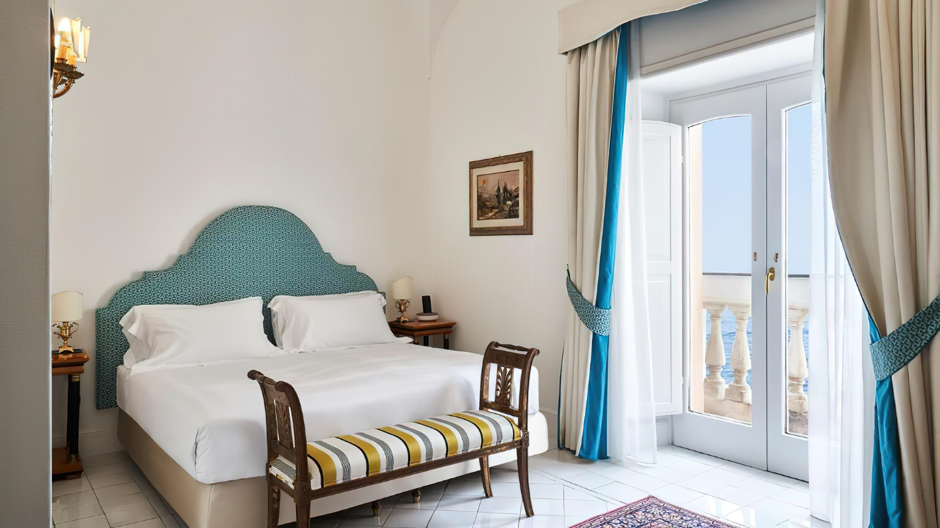 Palazzo Avino Hotel – Amalfi Coast, Ravello, Italy – Queen Partial Sea View Room with Balcony