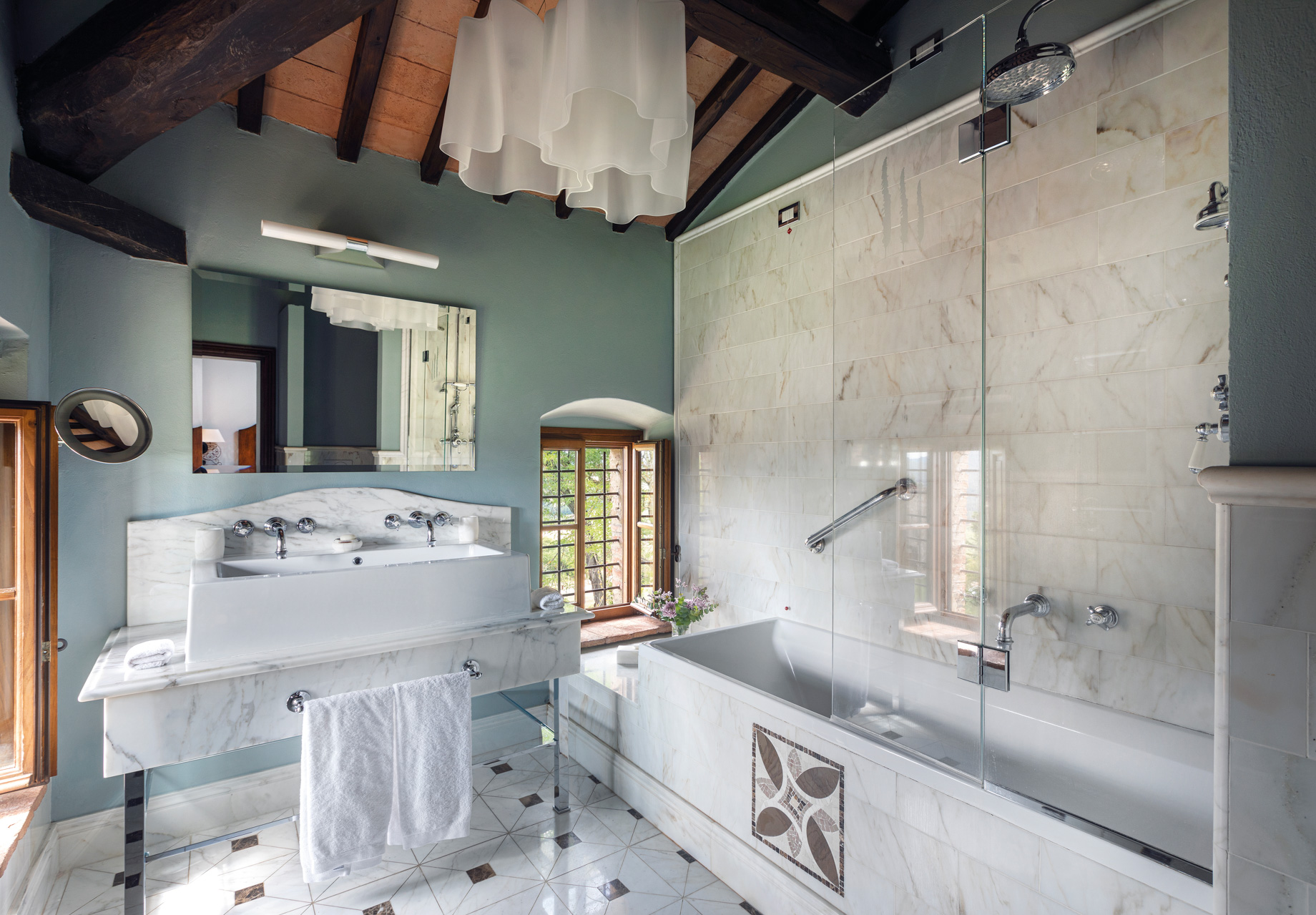 Castello di Casole, A Belmond Hotel, Tuscany – Casole d’Elsa, Italy – Junior Suite Deluxe Bathroom