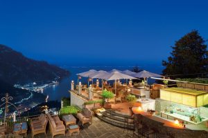 Palazzo Avino Hotel - Amalfi Coast, Ravello, Italy - Bar Night Ocean View