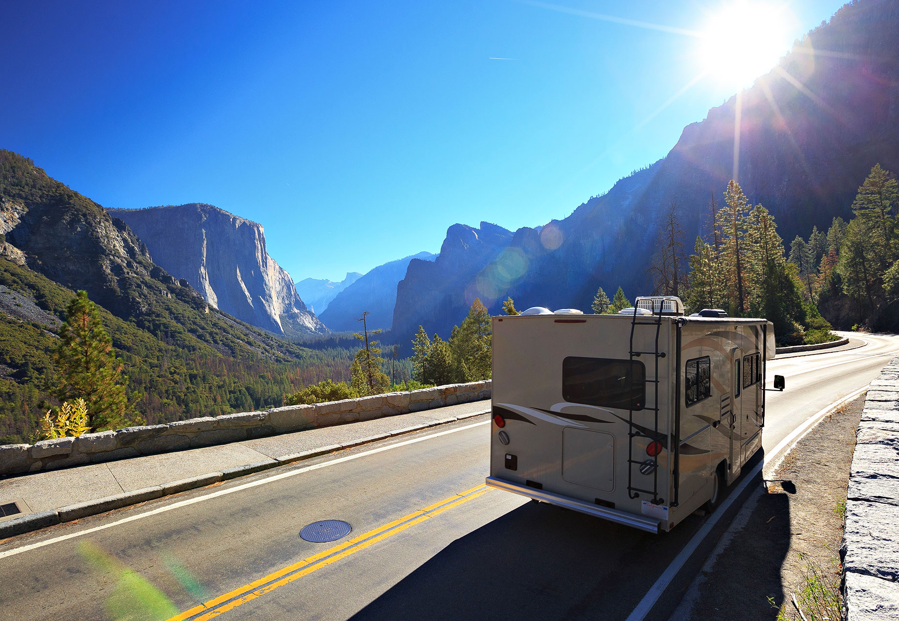RV Driving – Yosemite National Park, California, USA