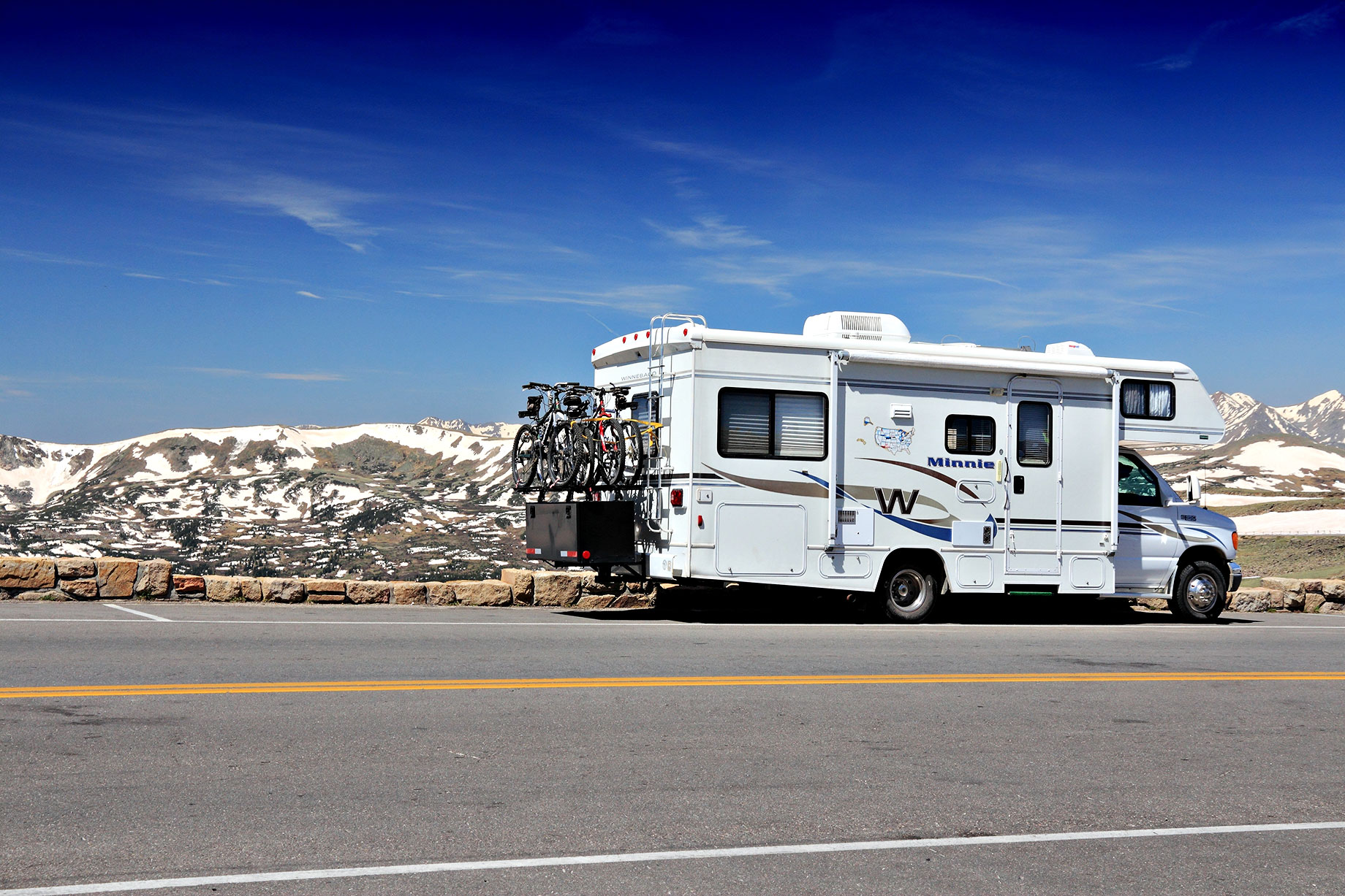 RV Parked - Rocky Mountain National Park, Colorado, USA