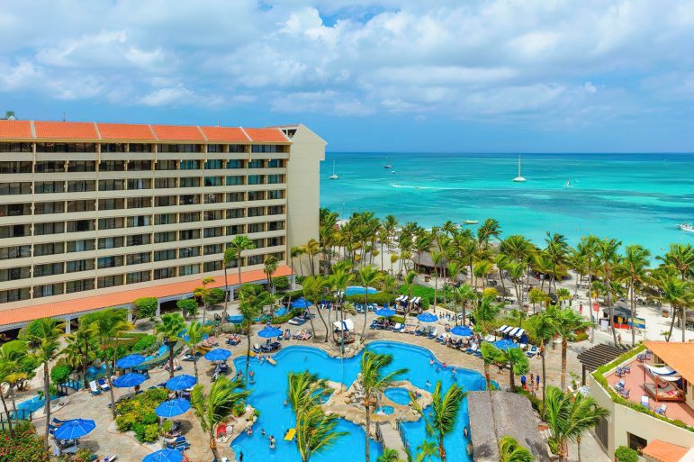 Barceló Aruba Palm Beach Resort - Noord, Aruba - Pool Aerial View