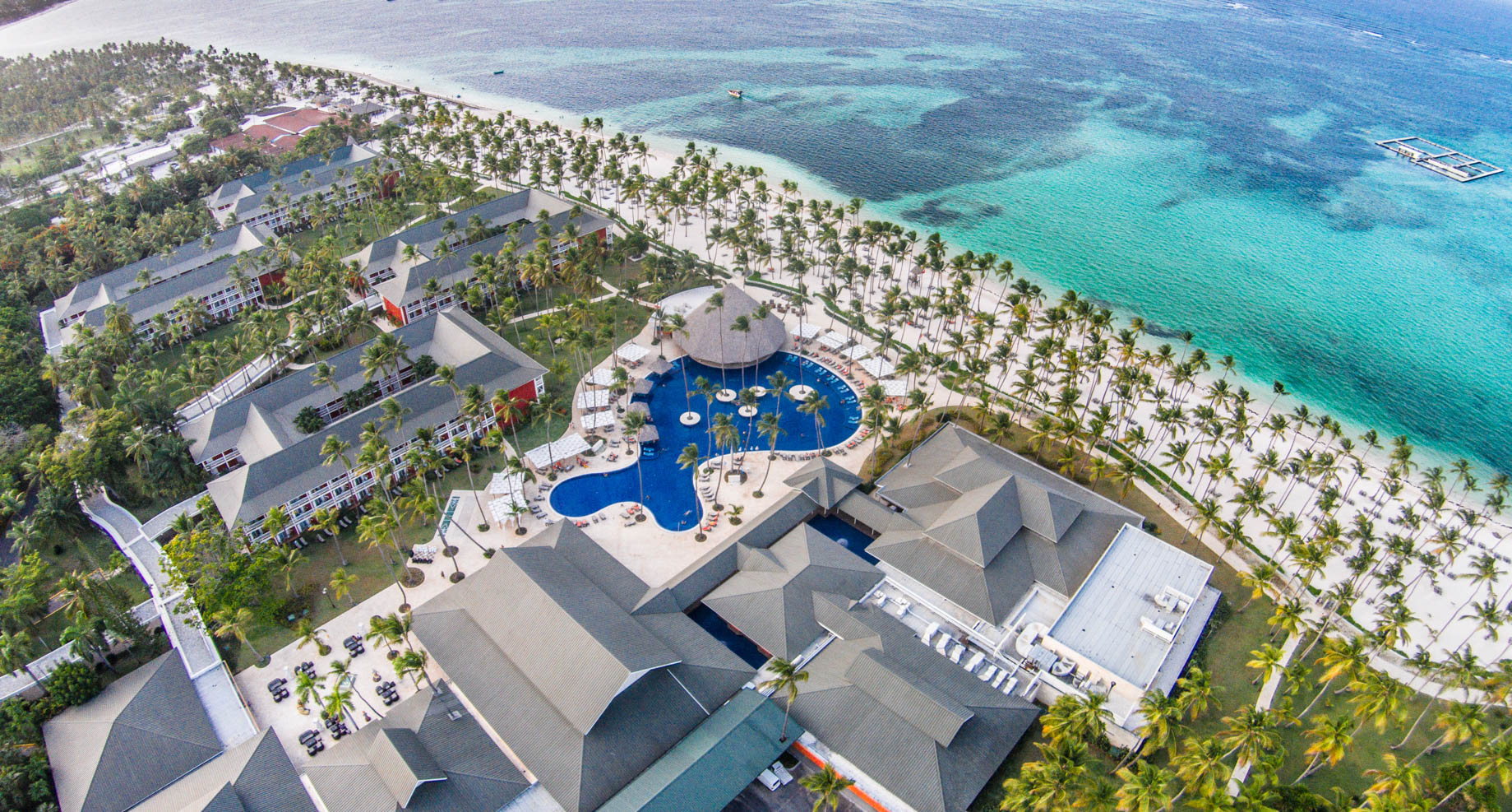 Barceló Bávaro Beach Hotel Grand Resort – Punta Cana, Dominican Republic – Beach Aerial View
