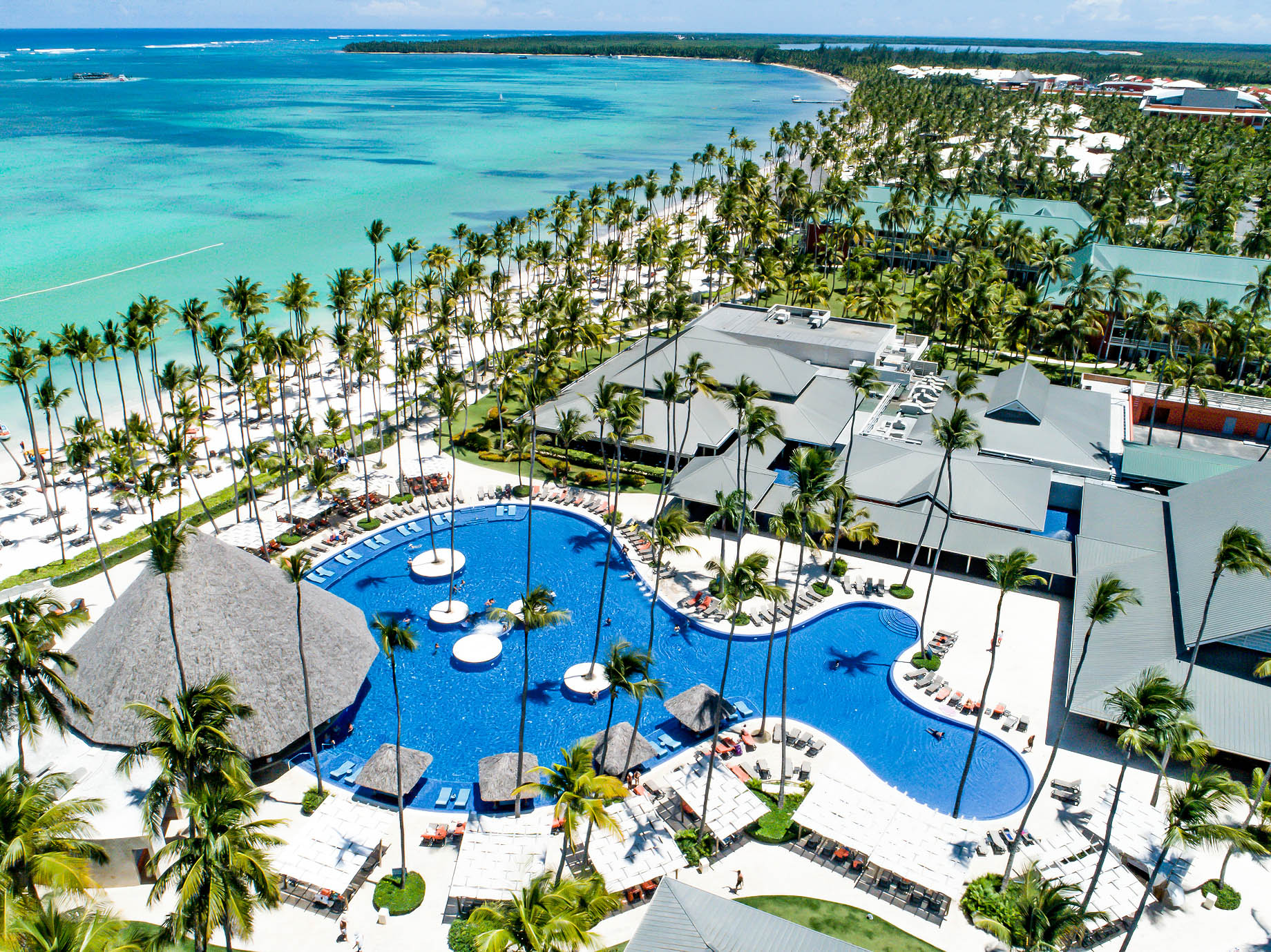 Barceló Bávaro Beach Hotel Grand Resort – Punta Cana, Dominican Republic – Pool Aerial View
