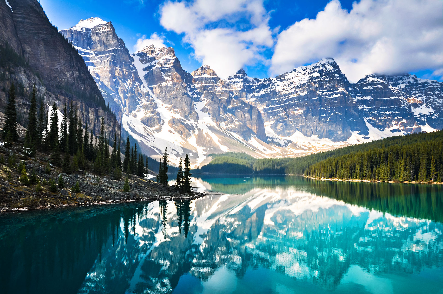 The Majestic Canadian Rockies – Moraine Lake, Banff National Park, Alberta, Canada