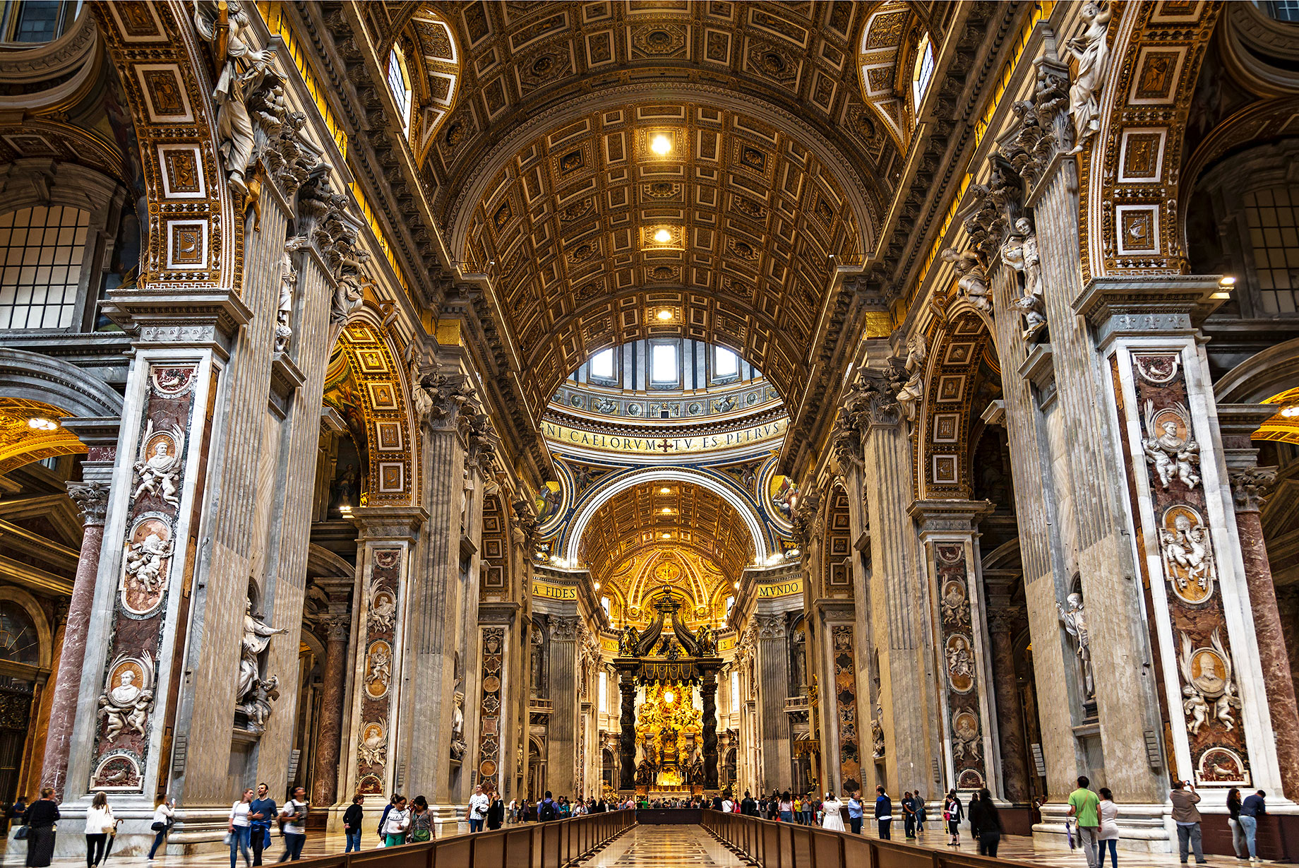 Inside the Cathedral of St. Peter - Vatican City State