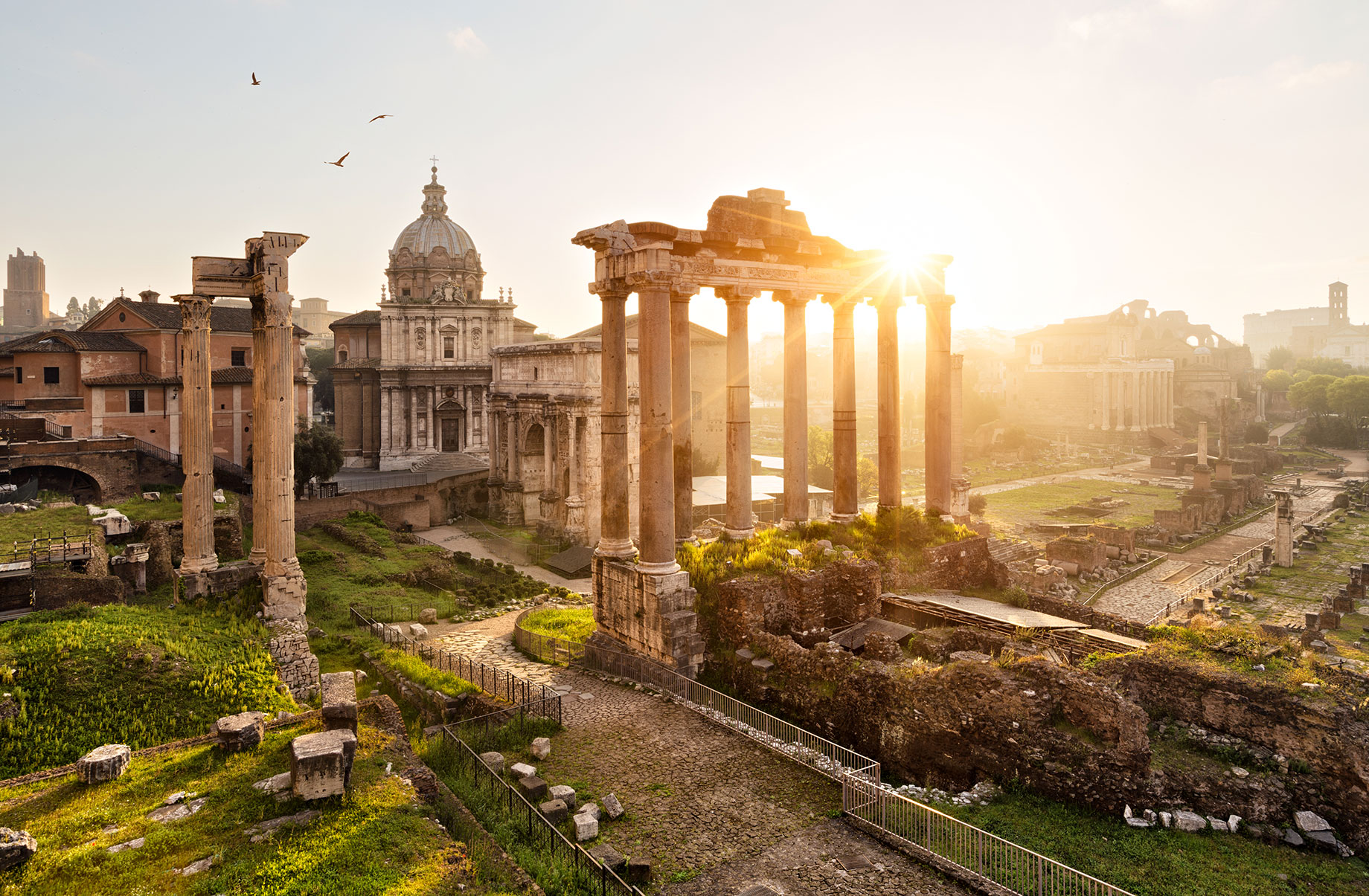 Roman Ruins at the Roman Forum - Rome, Italy