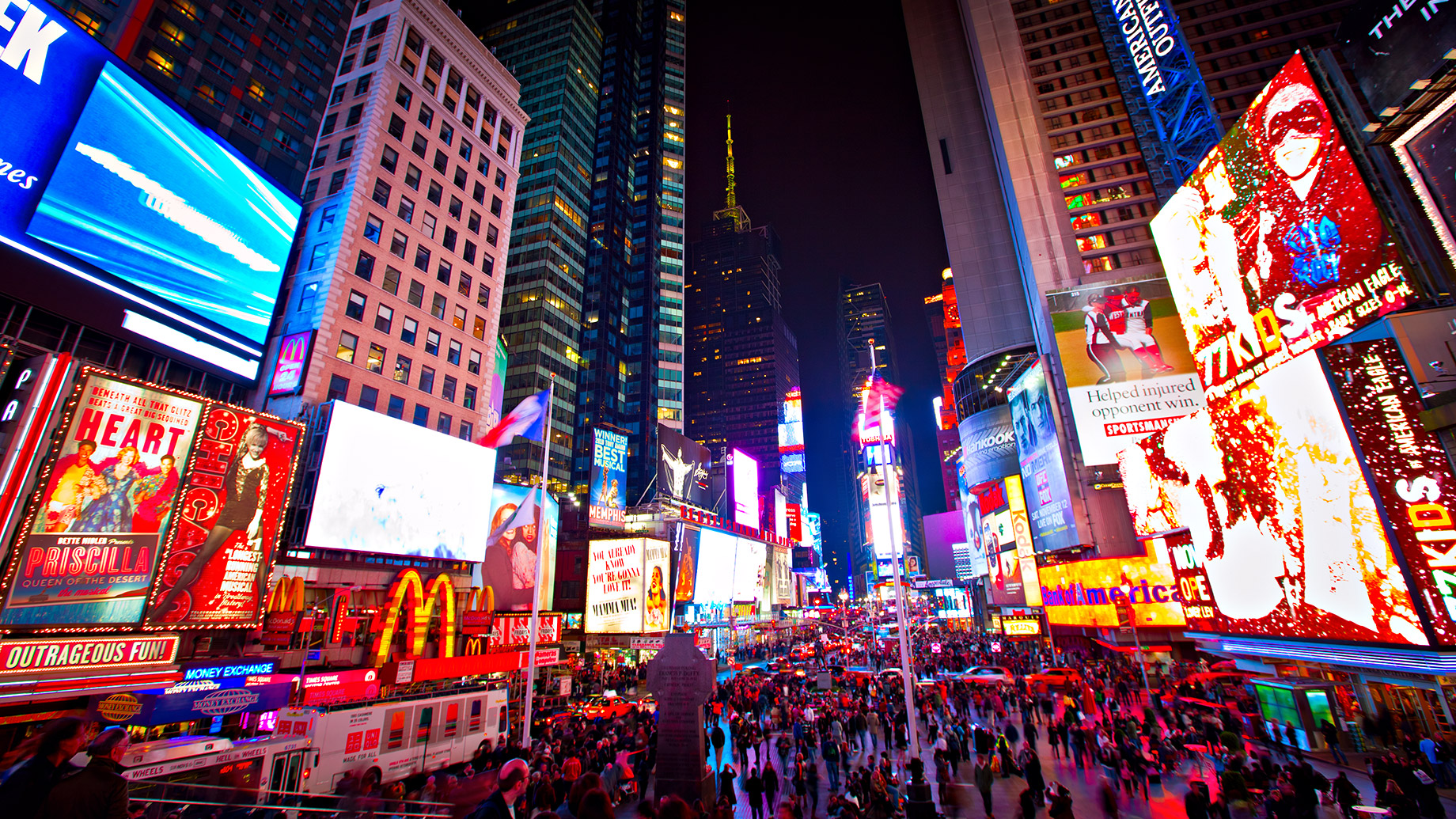 Times Square Nightlife - New York City, New York, USA