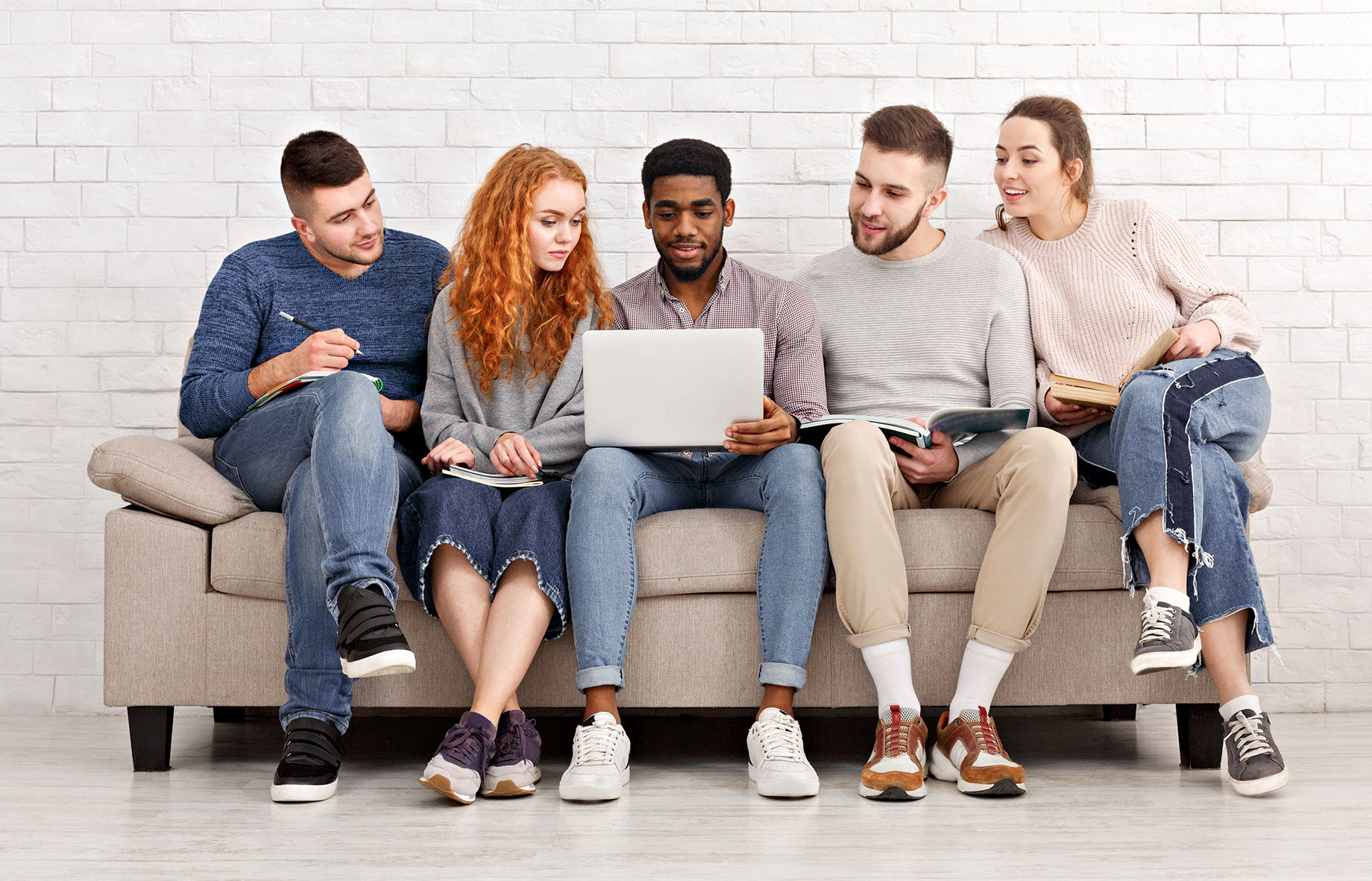 Students Researching Together in an Apartment