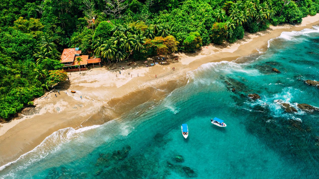 Tropical Isla del Caño with Lush Jungle and Turquoise Sea in Costa Rica