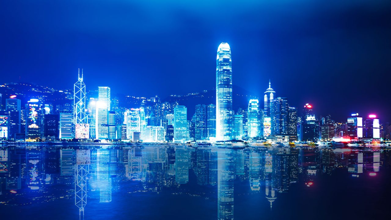 Hong Kong Victoria Harbour by Night