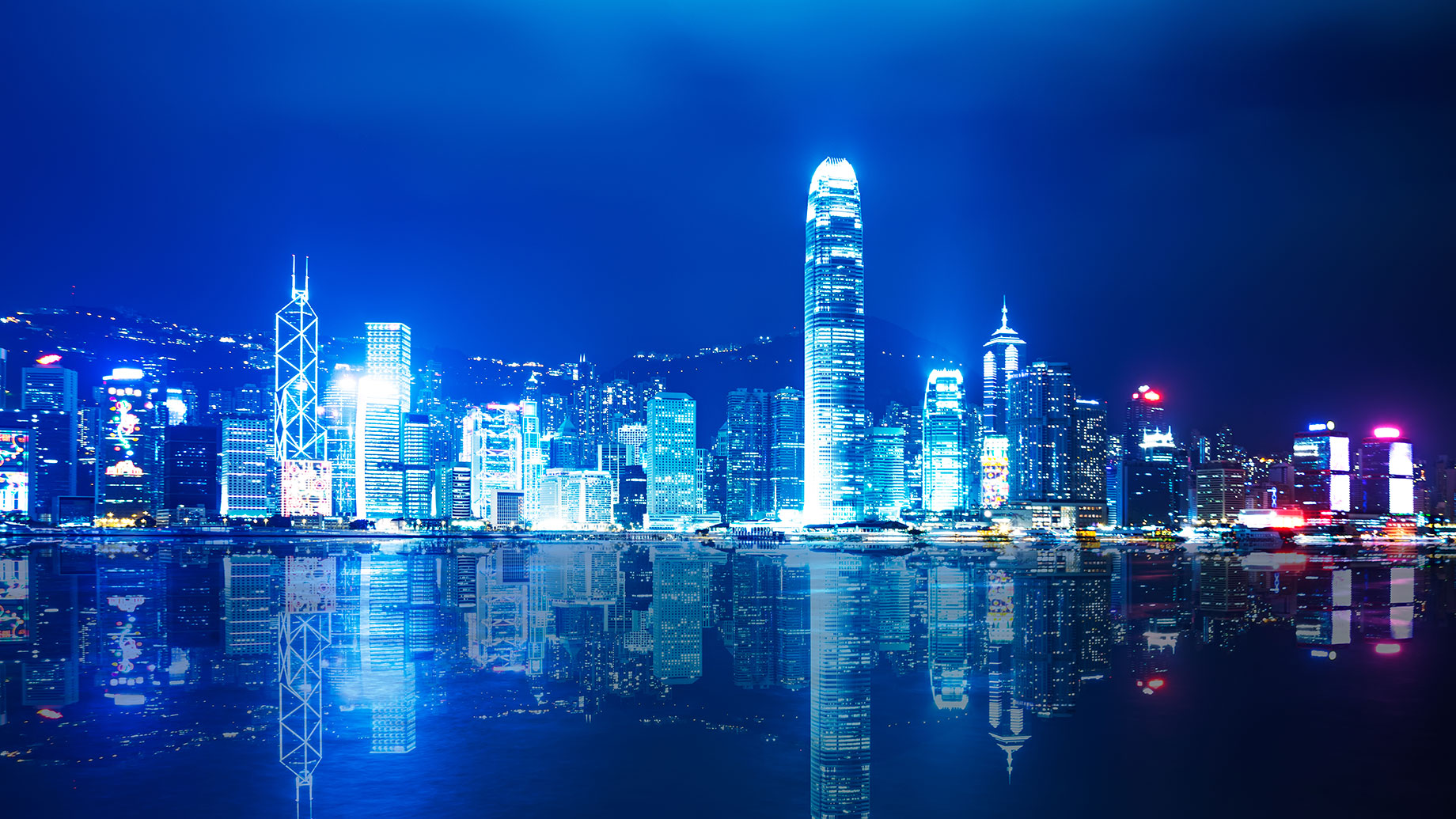 Hong Kong Victoria Harbour by Night