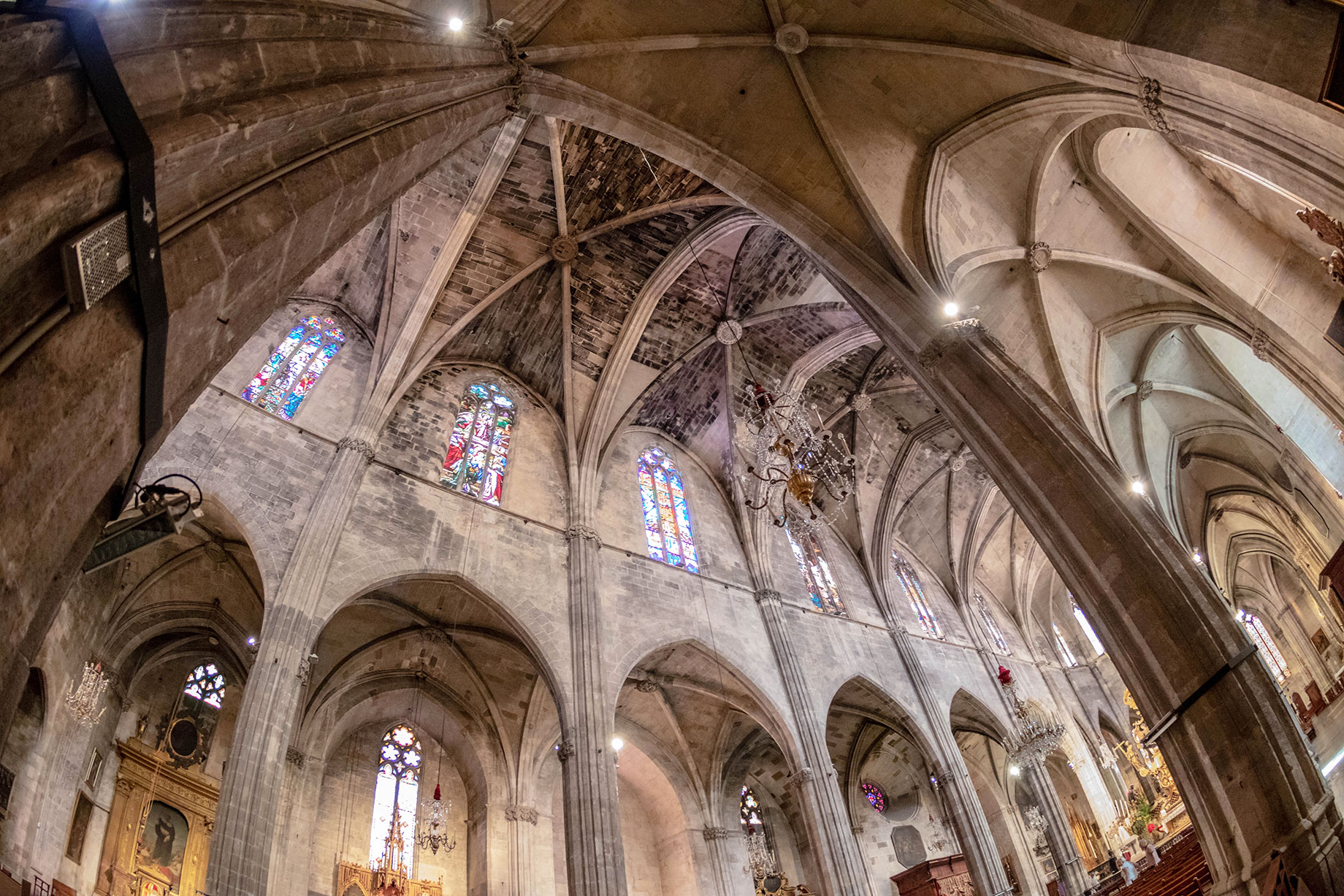 Inside the Church of Santa Eulàlia - Palma de Mallorca, Balearic Islands, Spain
