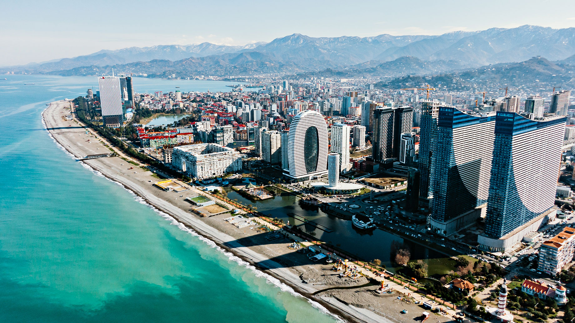 Modern Cityscape of Batumi, Georgia on the Black Sea