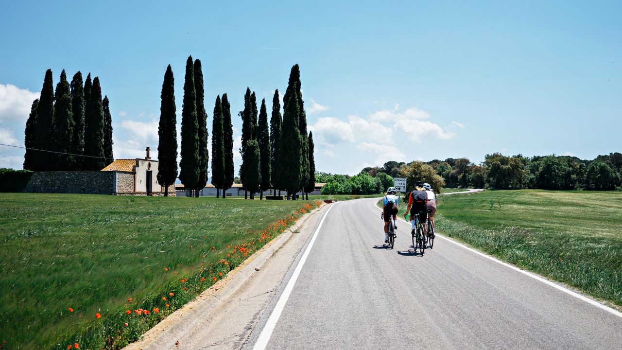 Cycling Through Girona, Catalonia, Spain