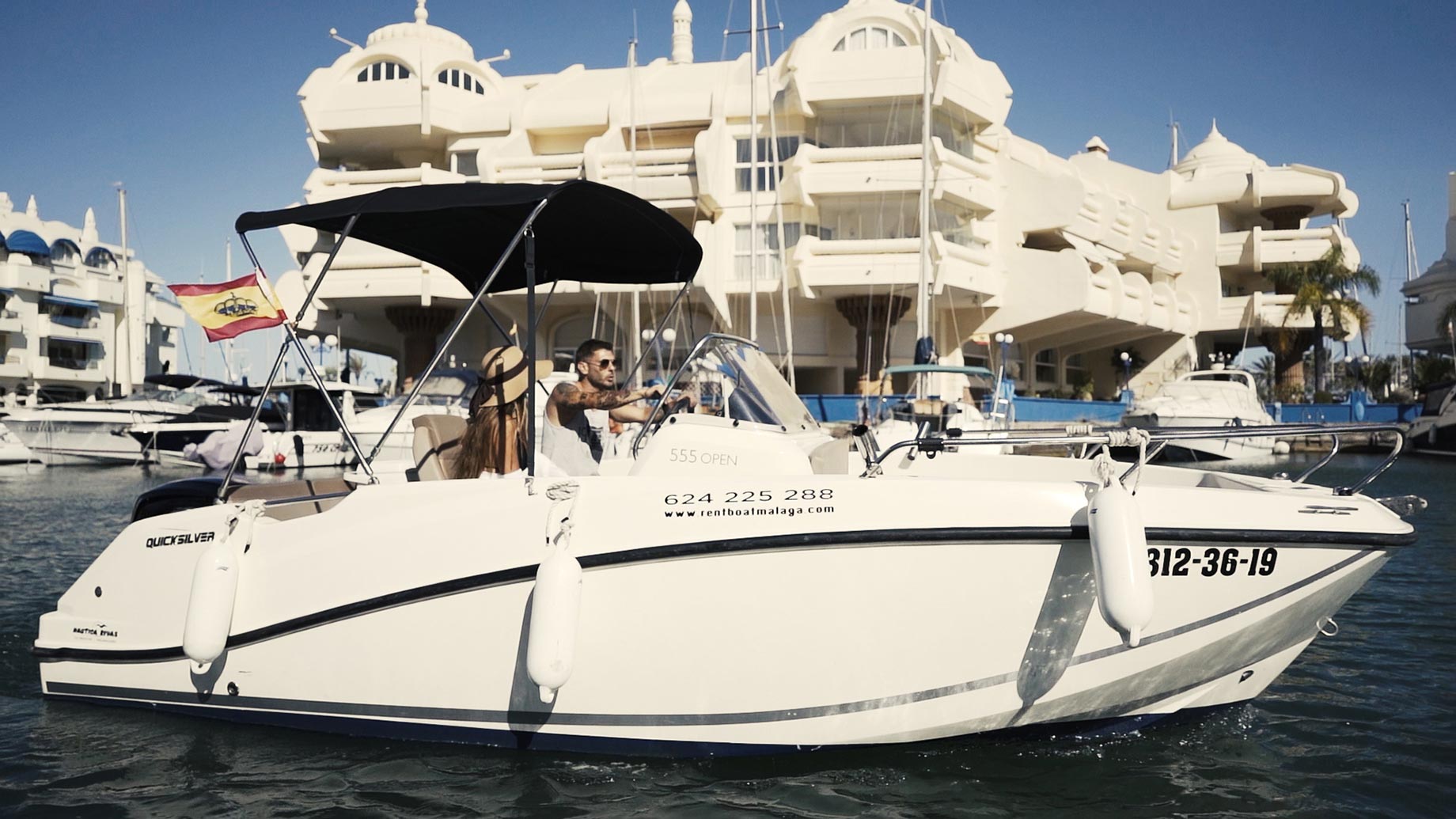 Rented Malaga Boat from Menorca, Balearic Islands, Spain