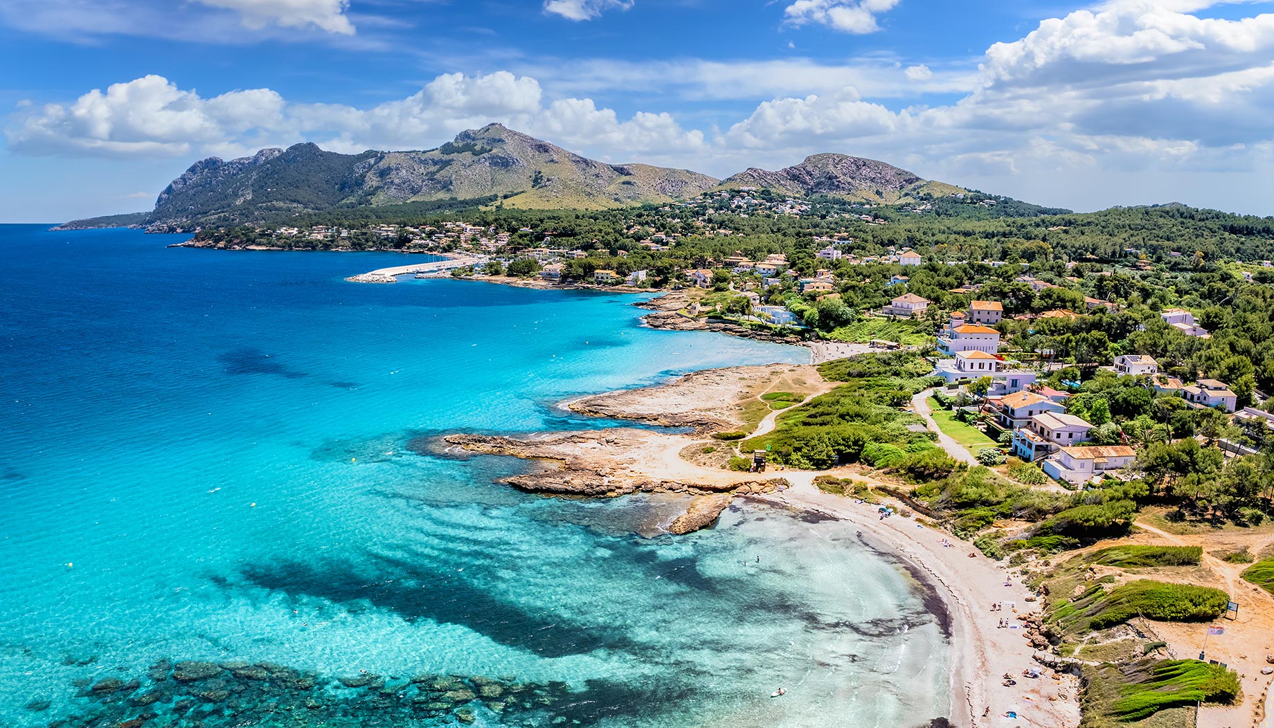 Sant Pere Beach of Alcudia, Mallorca, Balearic Islands, Spain