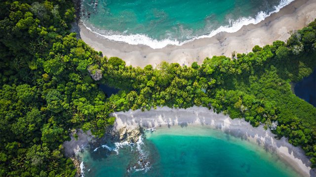 Aerial View of the Shore of Manuel Antonio, Costa Rica