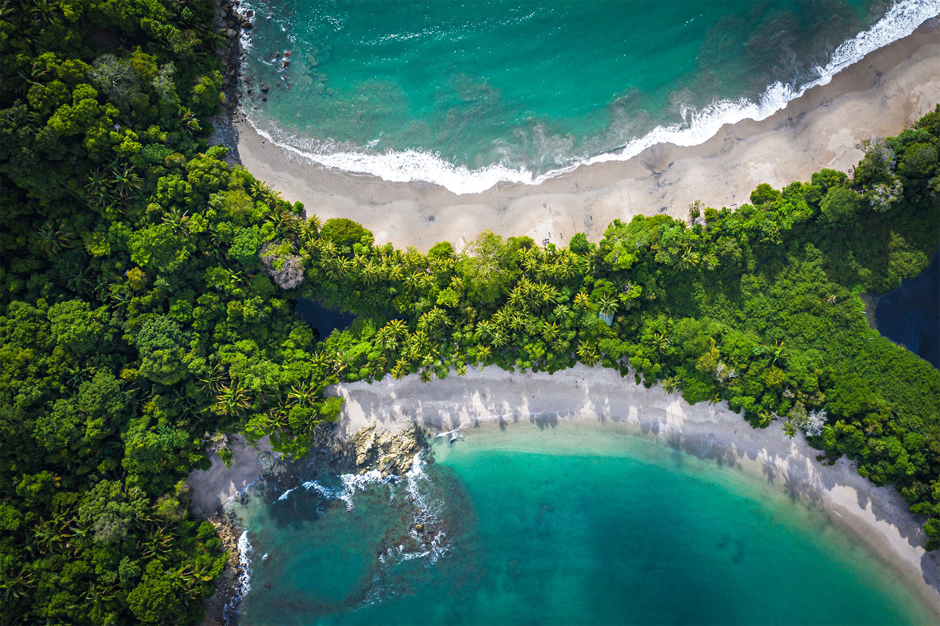 Aerial View of the Shore of Manuel Antonio, Costa Rica